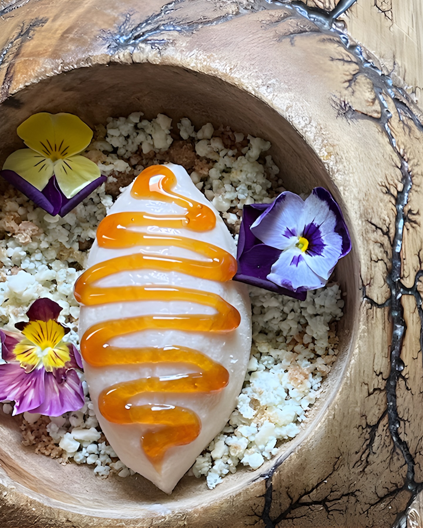 Brown butter rusk crumble, date molasses crème caramel ice cream, burnt orange, citrus zest ice, blue cheese snow, candied crab apple.

To reserve, email us for available dates at bookings@indulgethyself.co

#indulgethyself #dessertcourse #modernpastry #dateandcaramel #finediningjeddah chefstablejeddah plateddessert